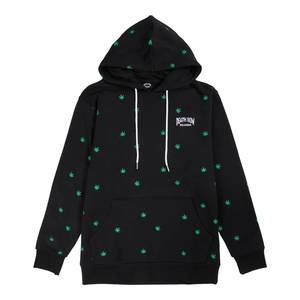 NEW DEATH ROW RECORDS men's core logo weed hoodie in black